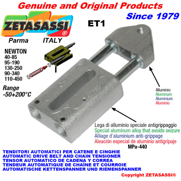 Automatische linear spanner et1 mit gewindekopf newton130:250-95:190-40:85-90:340-110:450 ZETASASSI et1m16450