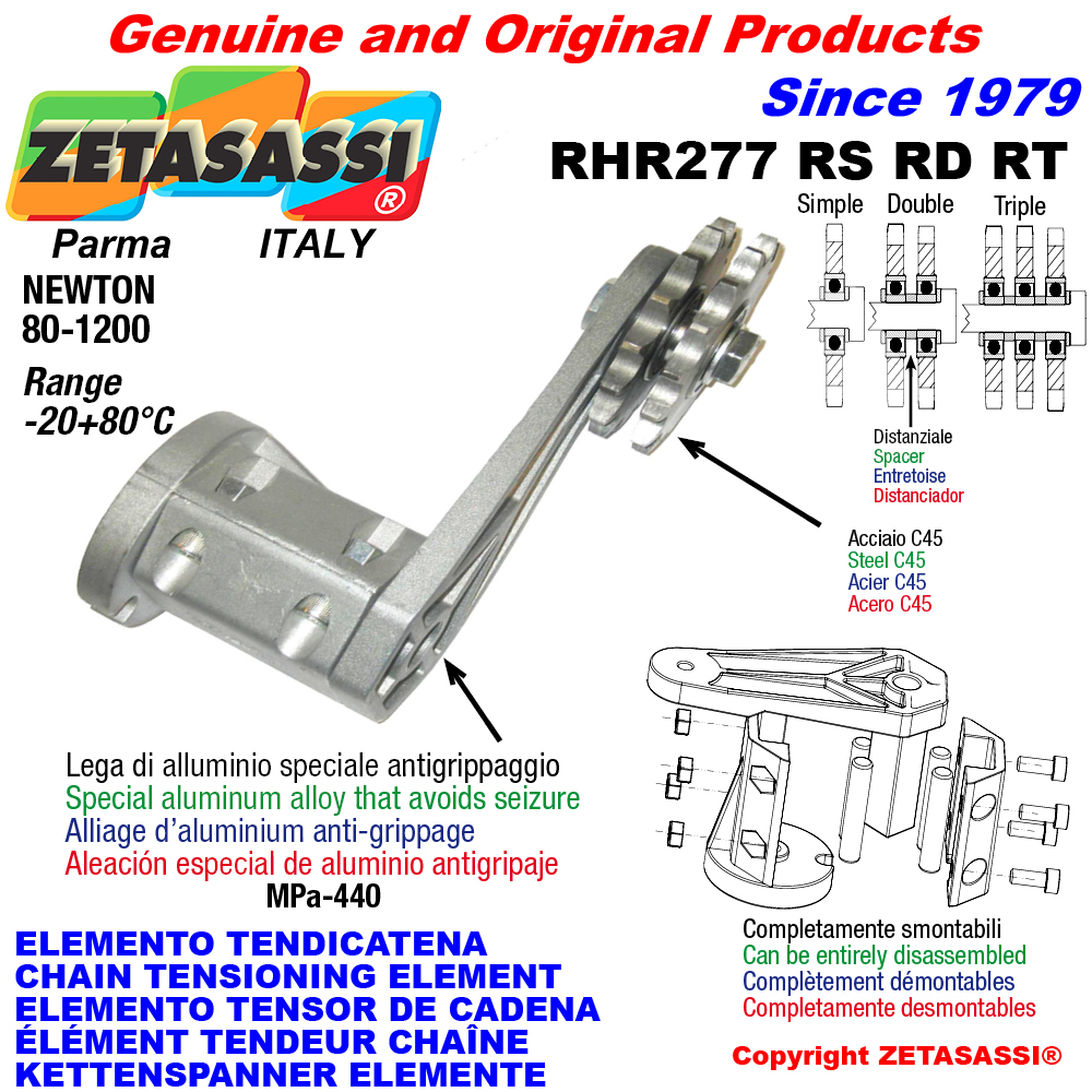 Kettenspanner elemente rhr277 mit kettenräder und kettenradsätze rs-rd-rt newton50:500 ZETASASSI rhr277rs12 Kettenspanner elemente rhr277 mit kettenräder und kettenradsätze rs-rd-rt newton50:500 ZETASASSI rhr277rd134