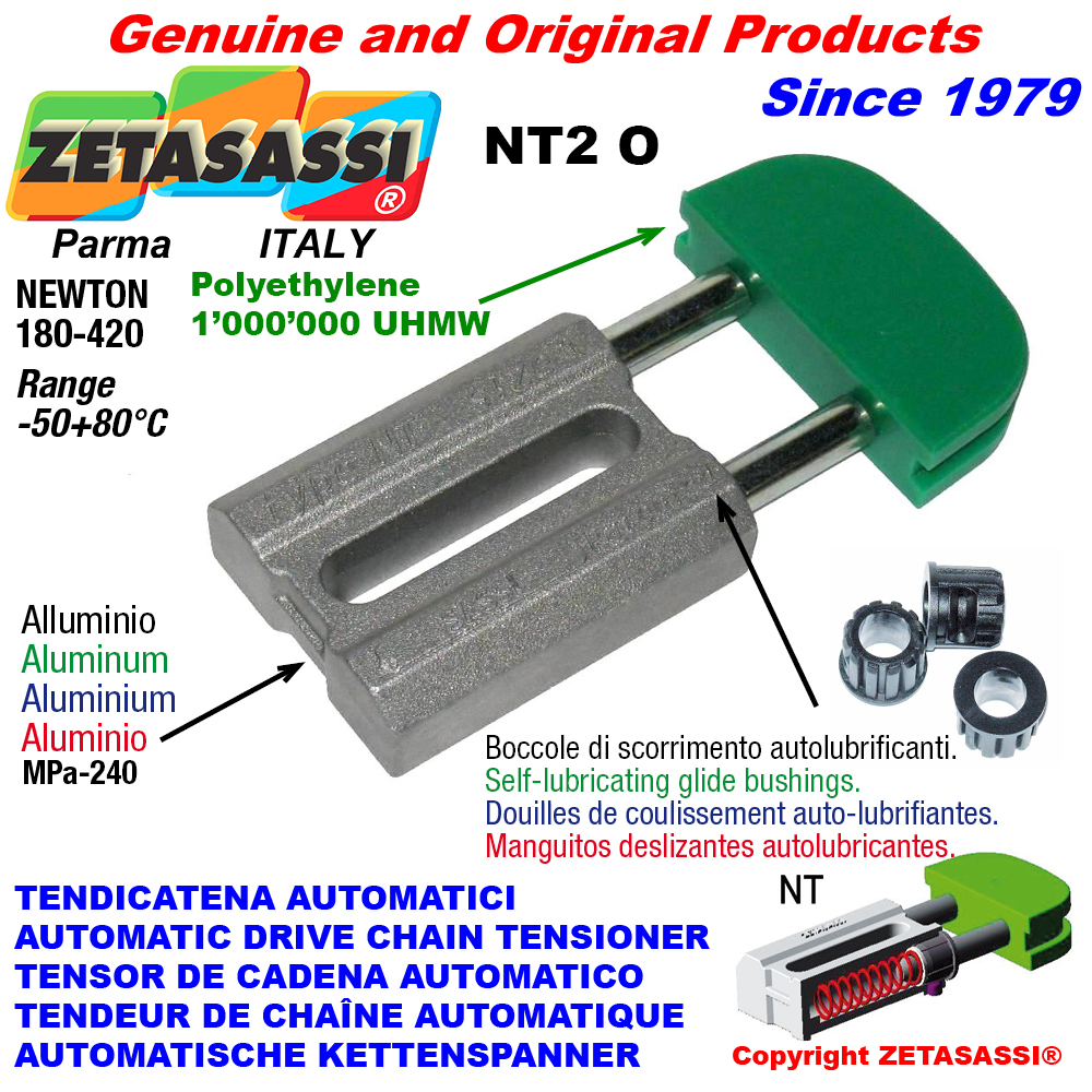 Automatische linear kettenspanner nt2 ovalkopf newton180:420 mit selbstschmierenden buchsen ZETASASSI nt2o58s Automatische linear kettenspanner nt2 ovalkopf newton180:420 mit selbstschmierenden buchsen ZETASASSI nt2oasa60s