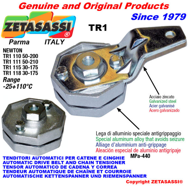 Automatische spannarm tr1mit bohrung newton50:200-50:210-30:175 ZETASASSI tr1118125