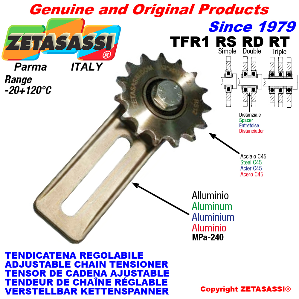 Verstellbar kettenspanner tfr1 mit kettenräder und kettenradsätze rs rd rt ZETASASSI tfr1rs38 Verstellbar kettenspanner tfr1 mit kettenräder und kettenradsätze rs rd rt ZETASASSI tfr1rt34