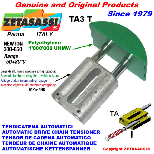 Automatische linear kettenspanner ta3 rundkopf gewölbt newton300:650 ZETASASSI ta3tasa120d