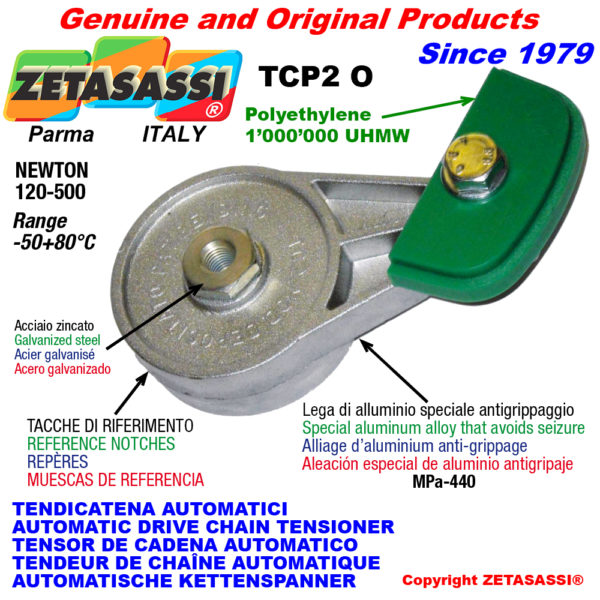 Automatische dreh kettenspanner tcp2 mit kettengleiter ovalkopf  newton120:500 ZETASASSI tcp2oasa120s