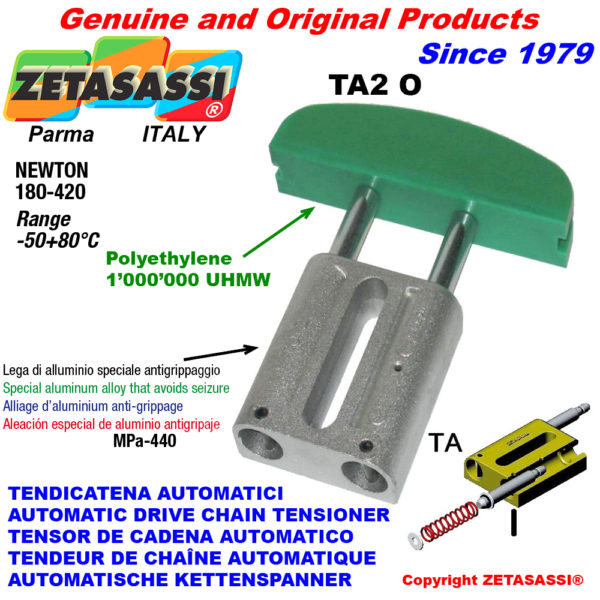 Automatische linear kettenspanner ta2 ovalkopf gewölbt newton180:420 ZETASASSI ta2oasa60s