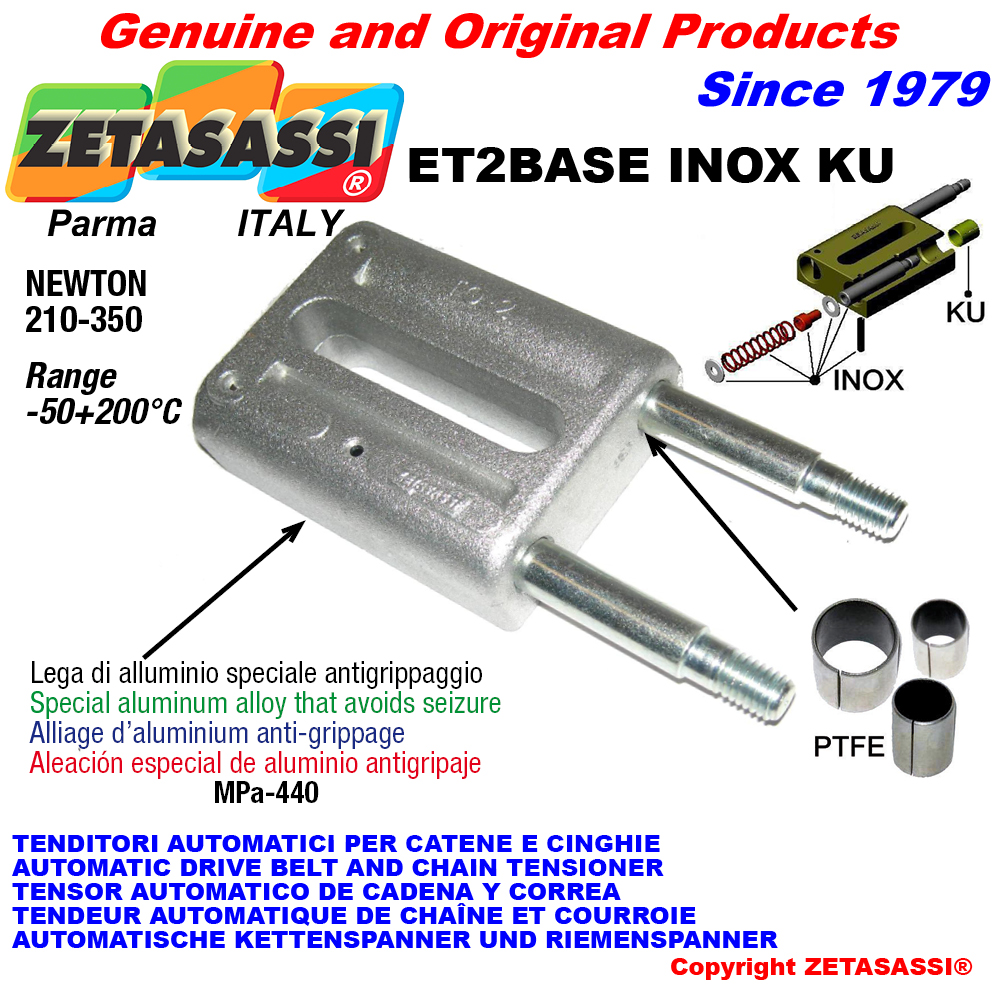 Automatische linear spanner et2 base inox ku ohne kopf (ptfe buchsen) newton210:350 ZETASASSI et2baseinoxku Automatische linear spanner et2 base inox ku ohne kopf (ptfe buchsen) newton210:350 ZETASASSI et2baseinoxku