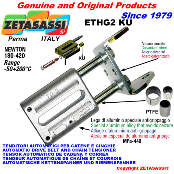 Automatische linear spanner ethg2 ku mit gabel (ptfe buchsen) newton180:420 ZETASASSI ethg2pku
