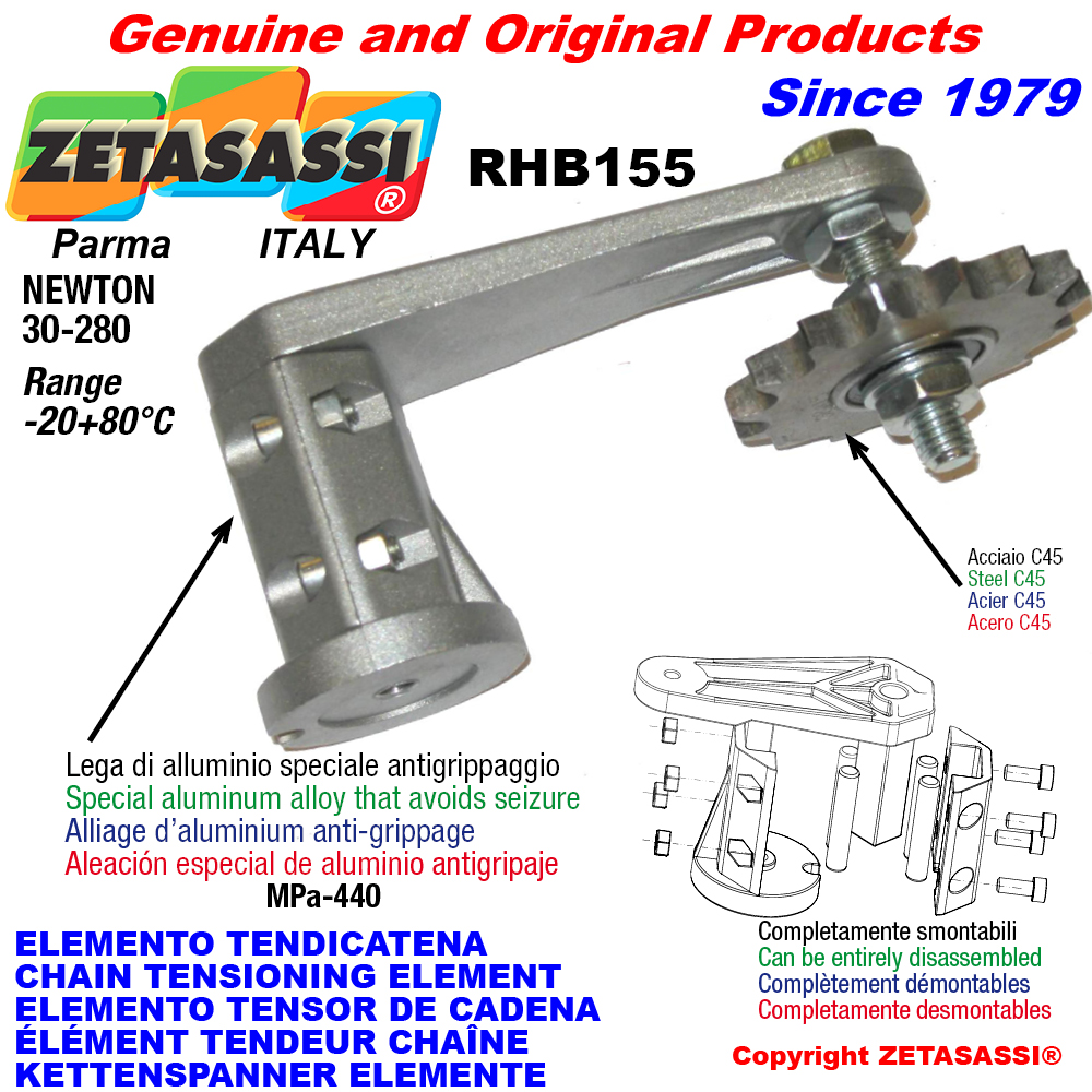 Kettenspanner elemente rhb155 mit kettenräder und kettenradsätze ac-rs newton30:280 ZETASASSI rhb155rs12 Kettenspanner elemente rhb155 mit kettenräder und kettenradsätze ac-rs newton30:280 ZETASASSI rhb155ac12d