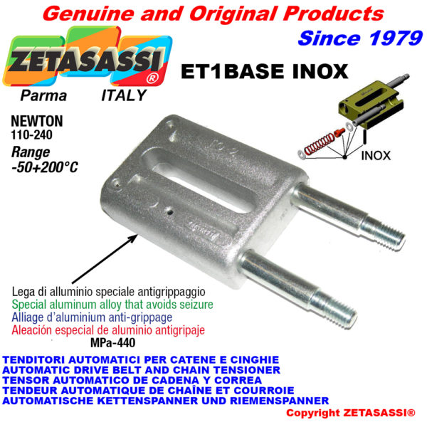 Automatische linear spanner et1 base inox ohne kopf newton110:240 ZETASASSI et1baseinox