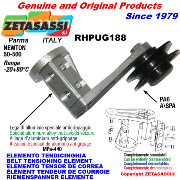 Riemenspanner elemente rhpug188 mit spannrolle newton50:500 ZETASASSI rhpug4188