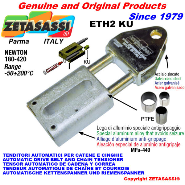 Automatische linear spanner eth2 ku mit gabel (ptfe buchsen) newton180:420 ZETASASSI eth2pku