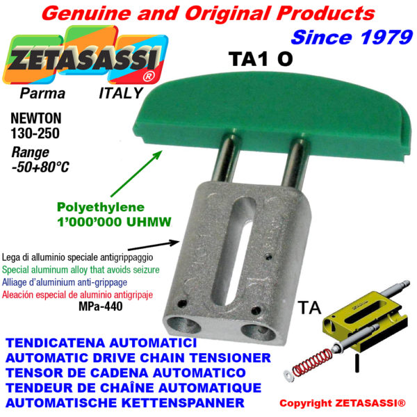 Automatische linear kettenspanner ta1 ovalkopf gewölbt newton130:250 ZETASASSI ta1oasa40d