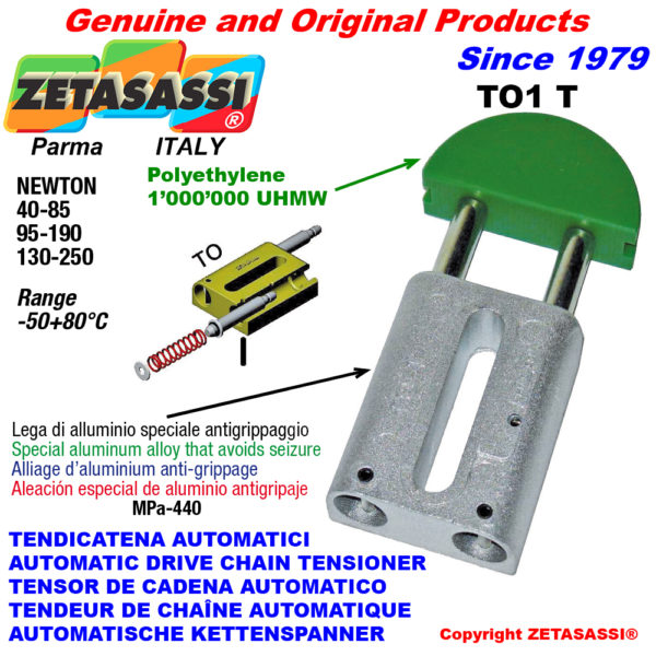 Automatische linear kettenspanner to1 rundkopf newton40:85 - 95:190 - 130:250 ZETASASSI to1tasa40t190
