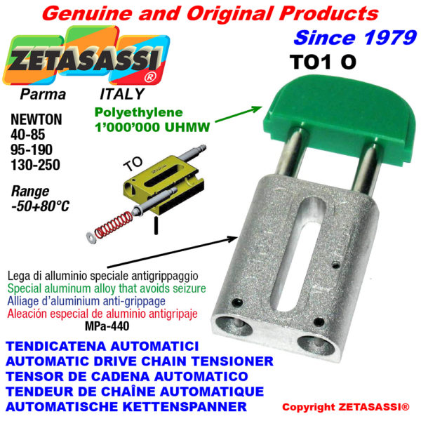 Automatische linear kettenspanner to1 ovalkopf newton40:85-95:190-130:250 ZETASASSI to1oasa40d190