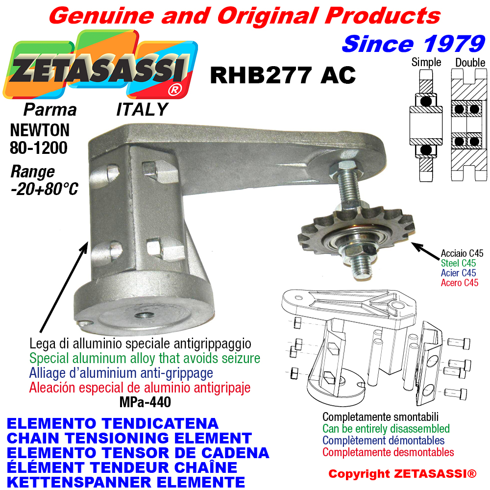 Kettenspanner elemente rhb277 mit kettenräder und kettenradsätze ac newton80:1200 ZETASASSI rhb277ac38s Kettenspanner elemente rhb277 mit kettenräder und kettenradsätze ac newton80:1200 ZETASASSI rhb277ac134s
