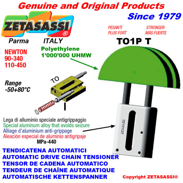Automatische linear kettenspanner to1-p stärker rundkopf newton 90:340-110:450 ZETASASSI to1pt112t