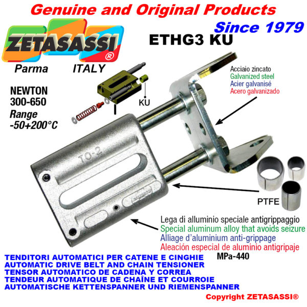 Automatische linear spanner ethg3 ku mit gabel (ptfe buchsen) newton 300:650 ZETASASSI ethg3pku