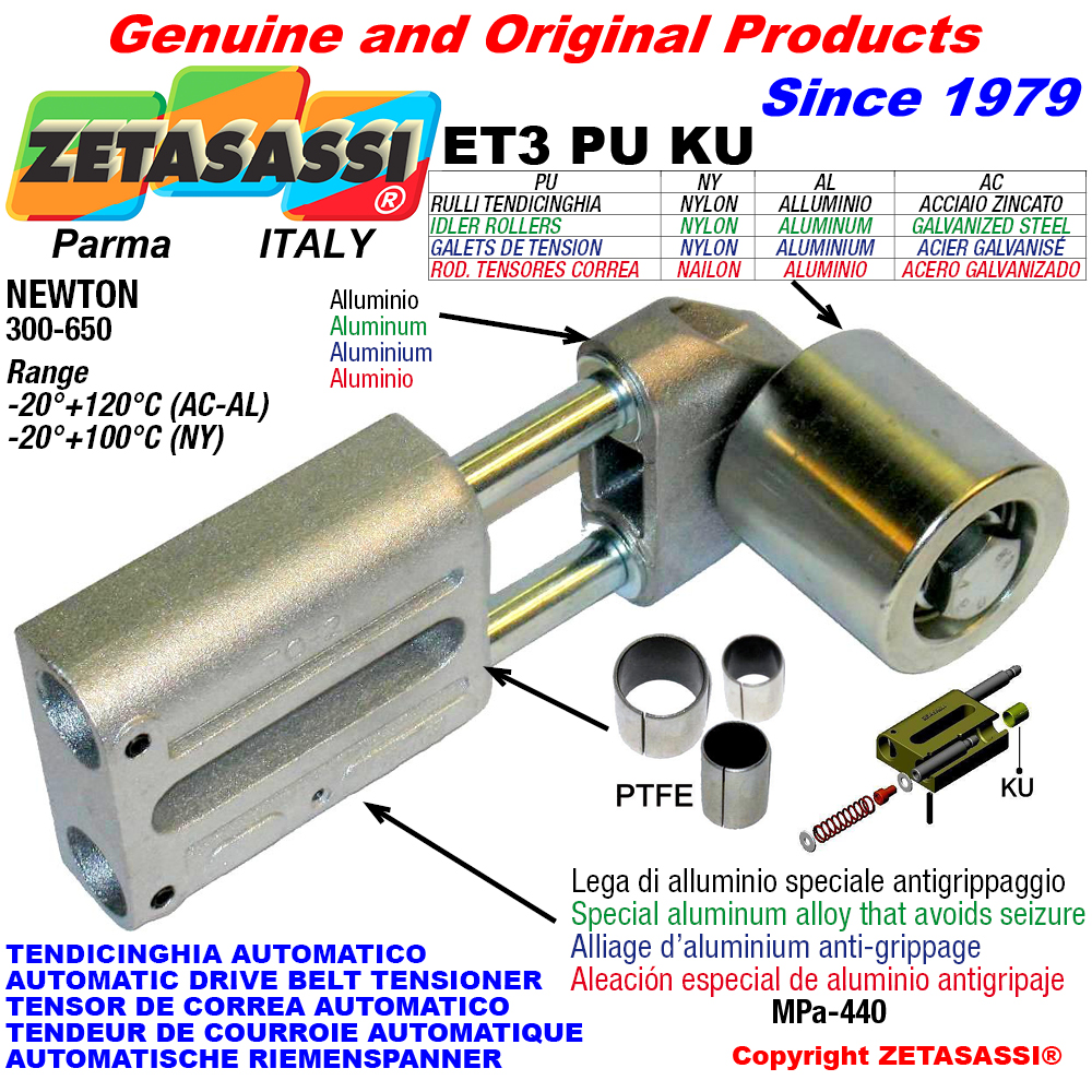 Automatische linear riemenspanner et3 pu mit riemen spannrolle (ptfe buchsen) newton300:650 ZETASASSI et3pu5050nyku Automatische linear riemenspanner et3 pu mit riemen spannrolle (ptfe buchsen) newton300:650 ZETASASSI et3pu8090alku