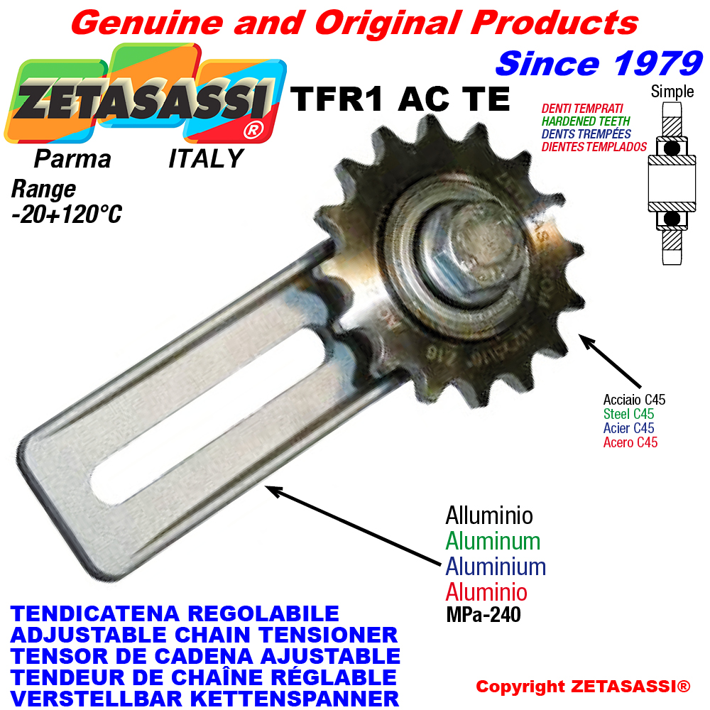 Verstellbar kettenspanner tfr1acte mit verhärtetem kettenräder und kettenradsätze acte ZETASASSI tfr1ac38ste Verstellbar kettenspanner tfr1acte mit verhärtetem kettenräder und kettenradsätze acte ZETASASSI tfr1ac1ste