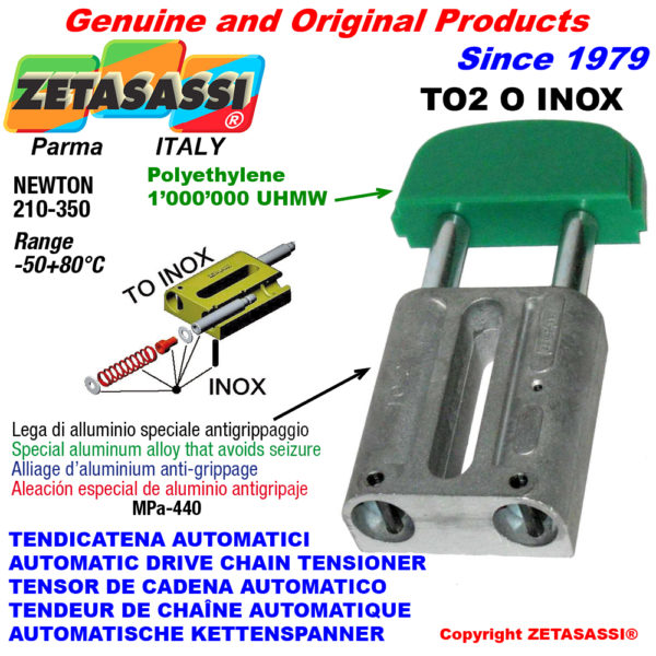 Automatische linear kettenspanner to2inox ovalkopf  newton210:350 ZETASASSI to2oasa60sinox