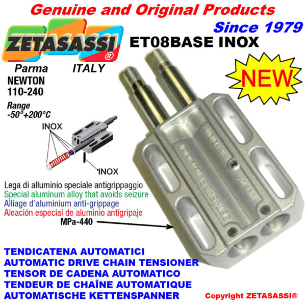 Automatische linear spanner et08 base inox ohne kopf newton110:240 ZETASASSI et08baseinox
