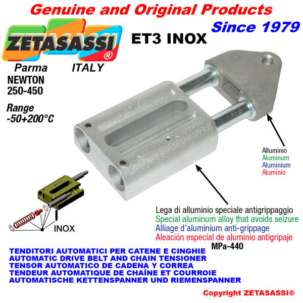 Automatische linear spanner et3 inox mit gewindekopf newton250:450 ZETASASSI et3m16inox
