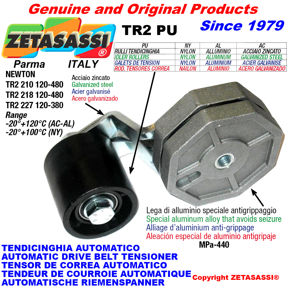 Automatische spannarm für riemen tr2pu mit spannrolle newton120:480-120:380 ZETASASSI tr2pu2104045ny Automatische spannarm für riemen tr2pu mit spannrolle newton120:480-120:380 ZETASASSI tr2pu2278090al